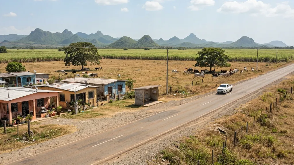 The AI-generated scene for 2026-08-04, depicting Canas, Costa Rica.