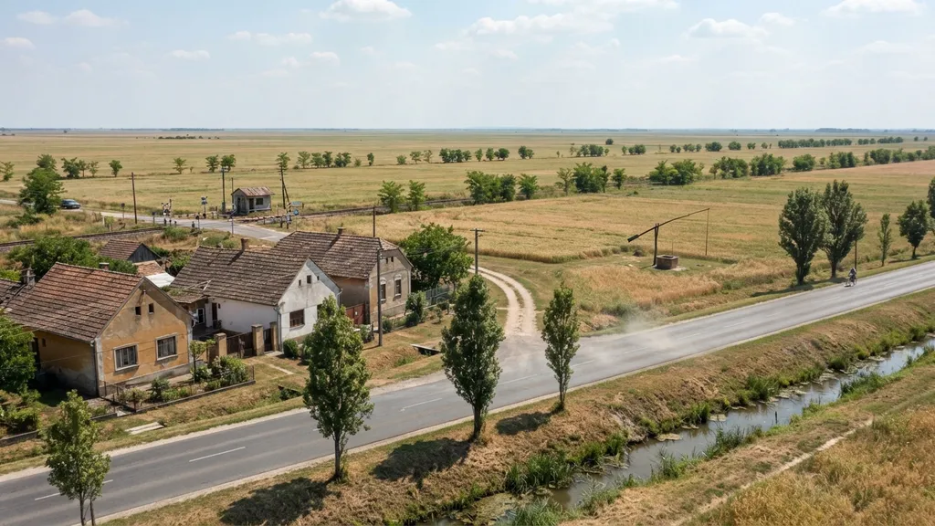 The AI-generated scene for 2026-08-17, depicting Karcag, Hungary.
