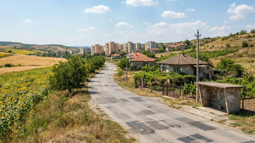 The AI-generated scene for 2026-08-18, depicting Razgrad, Bulgaria.